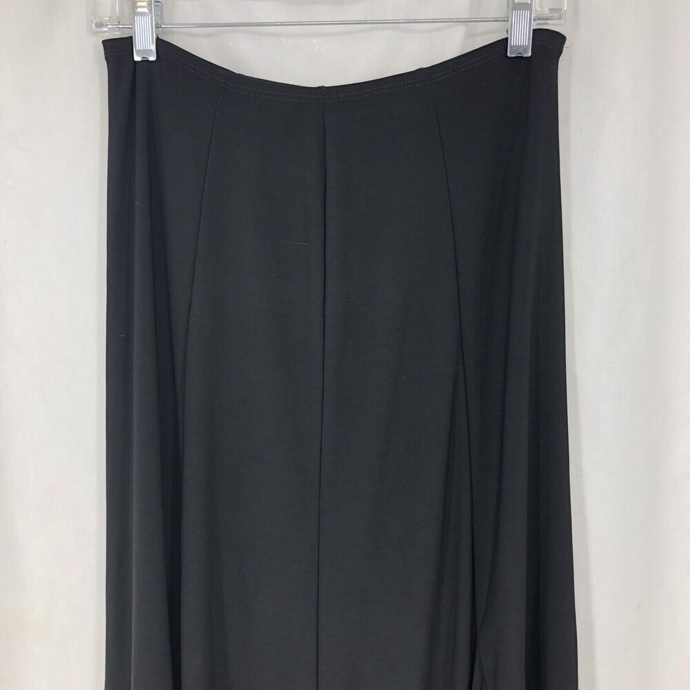 Vintage Janana's Black Elastic Waist Flare Panel Skirt 7180 Medium USA